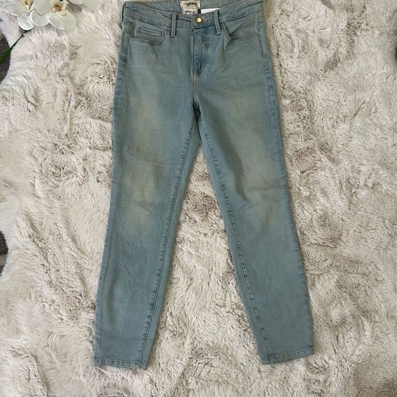 L'AGENCE Oriana High Rise Straight Leg Light Wash Jeans Size 25 - Picture 2 of 6